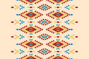 Geometric ethnic oriental seamless pattern traditional. Fabric Aztec pattern background. Indian style. vector