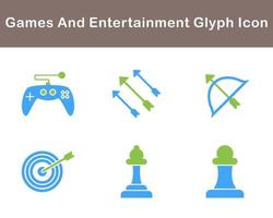 Games And Entertainment Vector Icon Set