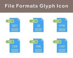 archivo formatos vector icono conjunto