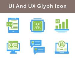 ui y ux vector icono conjunto