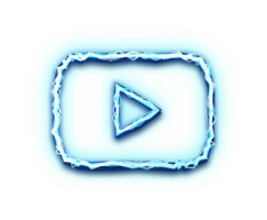 Youtube Logo Icon with Light Effect png