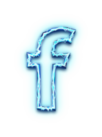 Facebook logotipo ícone com luz efeito png