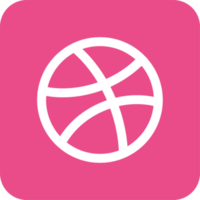 Dribbble social media logo icon png