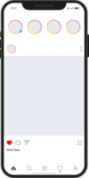 Instagram posta mall attrapp med Hem sida png