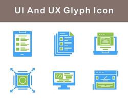 ui y ux vector icono conjunto