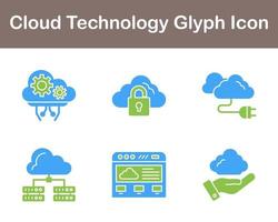 Cloud Technology Vector Icon Set