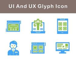 ui y ux vector icono conjunto