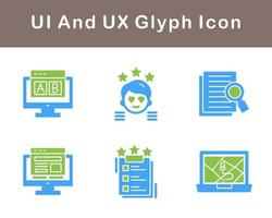 ui y ux vector icono conjunto