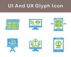 ui y ux vector icono conjunto