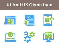 ui y ux vector icono conjunto