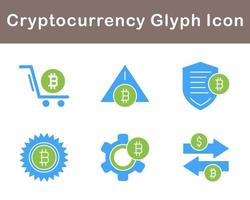 bitcoin y criptomoneda vector icono conjunto