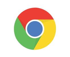 Google Chrome Brand Logo Symbol Design Illustration Vector