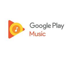 google jugar música logo símbolo con nombre diseño móvil aplicación vector ilustración