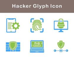 conjunto de iconos de vector de hacker