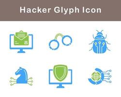 conjunto de iconos de vector de hacker