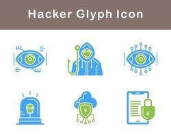 conjunto de iconos de vector de hacker