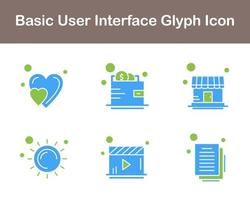 Basic User Interface Vector Icon Set