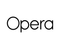 Opera Browser Symbol Brand Logo Name Black Design Software Illustration Vector