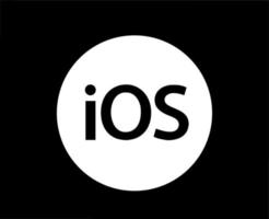 ios manzana icono logo software símbolo blanco diseño móvil vector ilustración con negro antecedentes