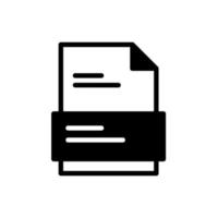 The document file icon is paper with a label and text vector