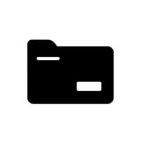 File folder icon for data storage location in a computer memory vector