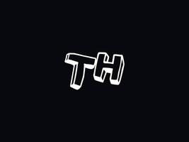 vistoso th logo icono, minimalista th logo letra diseño vector