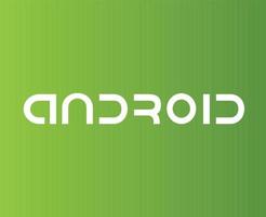 androide operando sistema icono logo software teléfono símbolo nombre blanco diseño móvil vector ilustración con verde antecedentes