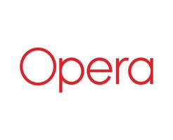 Opera Browser Symbol Brand Logo Name Red Design Software Illustration Vector