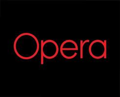 Opera Browser Symbol Brand Logo Name Red Design Software Illustration Vector With Black Background