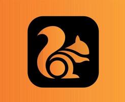 UC Browser Logo Brand Symbol Design Alibaba Software Illustration Vector With Orange Background