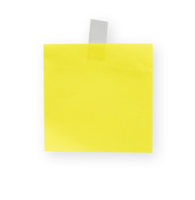 yellow note paper with transparent tape png