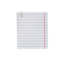 blanco Notitie boek bladzijde met papier clips png