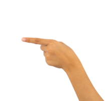 Mensch Finger zeigen isoliert zum Zeichen png