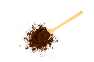 instant coffee powder in a spoon png