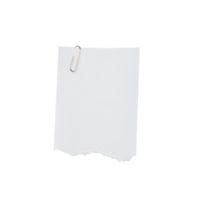 blank white note paper with clip png