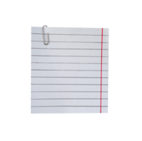 note paper with clip isolated png