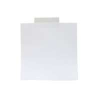 blank white note paper with plastic tape png