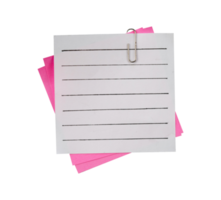 Notitie papier met klem voor mockups png