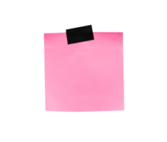 blank pink paper isolated with black tape png