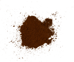 högen av omedelbar kaffe pulver isolerat png