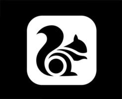 UC Browser Logo Brand Symbol Black And White Design Alibaba Software Vector Illustration