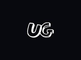 Creative Ug Logo Icon, stylish UG Letter Logo Image Design vector