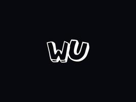 único wu logo icono, creativo wu vistoso letra logo vector