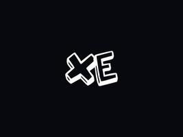 Monogram Xe Logo Letter, Minimal XE Colorful Logo Design vector