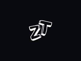 monograma zt logo icono, inicial zt logo letra diseño vector
