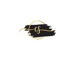 Luxury Cs Logo Icon, Minimal CS Signature Letter Logo Icon Design vector