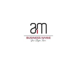 Am Logo Art, Unique AM Letter Logo Icon Vector Stock