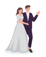 novia y novio. Pareja Boda ilustración png