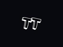 vistoso tt logo icono, minimalista tt logo letra diseño vector