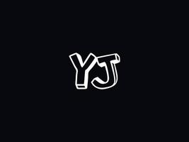 logotipo yj letra logo, resumen yj logo icono para negocio vector